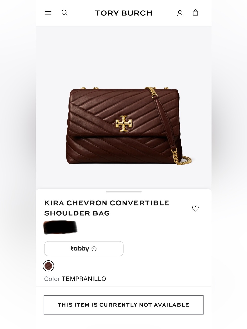 Tory Burch Kira Chevron Convertible Shoulder Bag - limited color Tempranillo - Picture 15 of 16